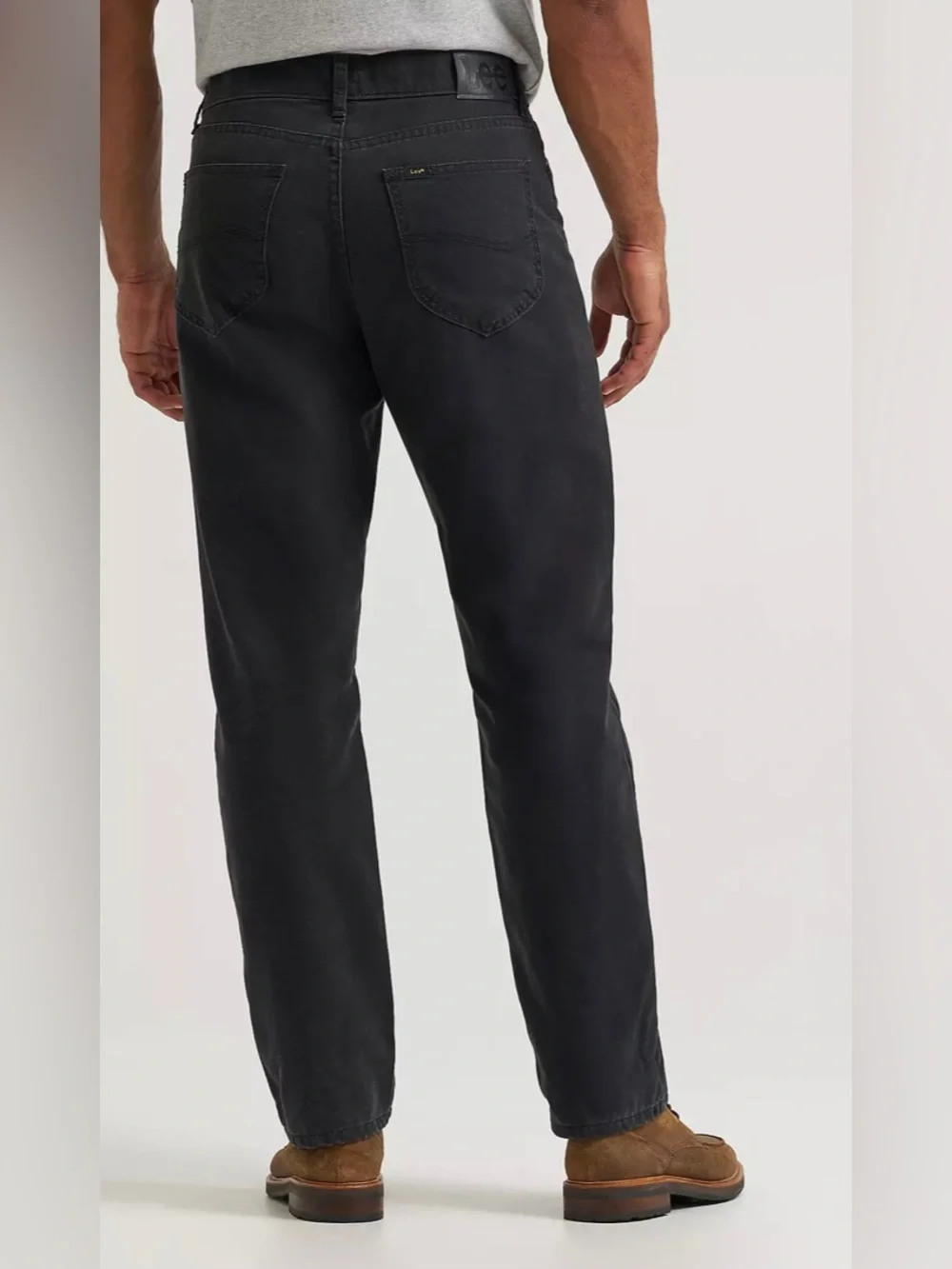 Lee Men's Flannel Lined Straight Leg Jeans - Black Wash 34X32